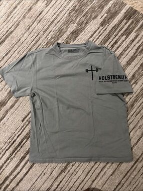 Men's Greyish green Short-Sleeve HolStrength oversized shirt